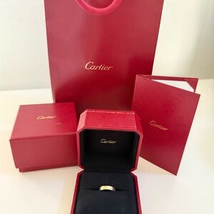 Cartier Gold Ring with Red Packaging